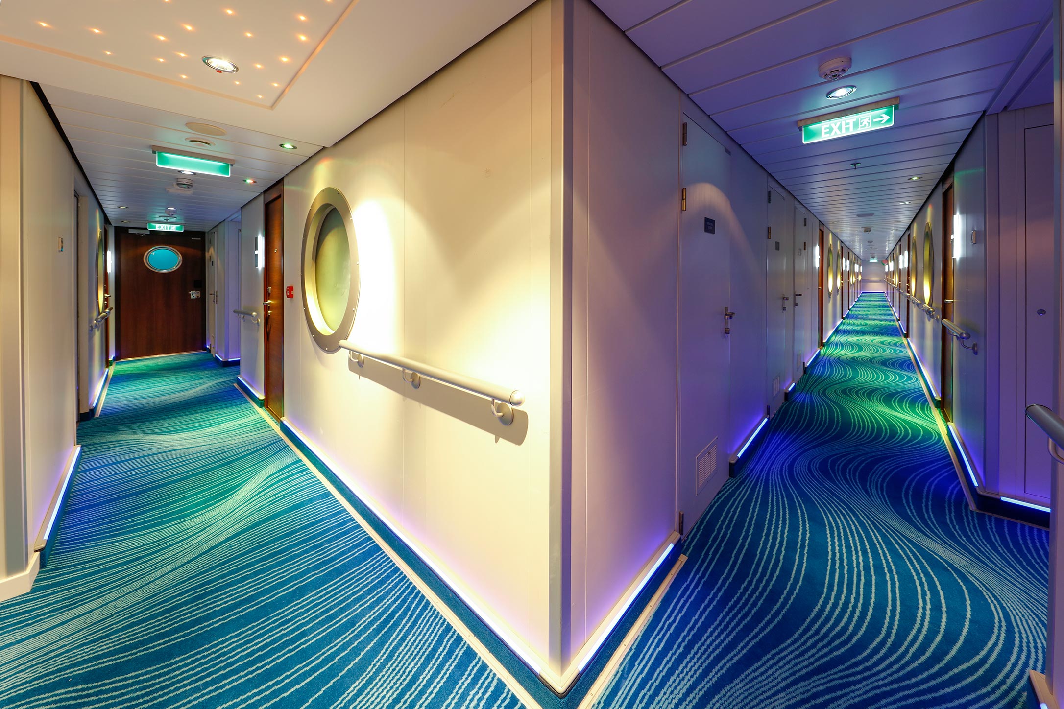Corridor with Antti Marine doors
